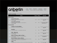 Tablet Screenshot of community.anberlin.com